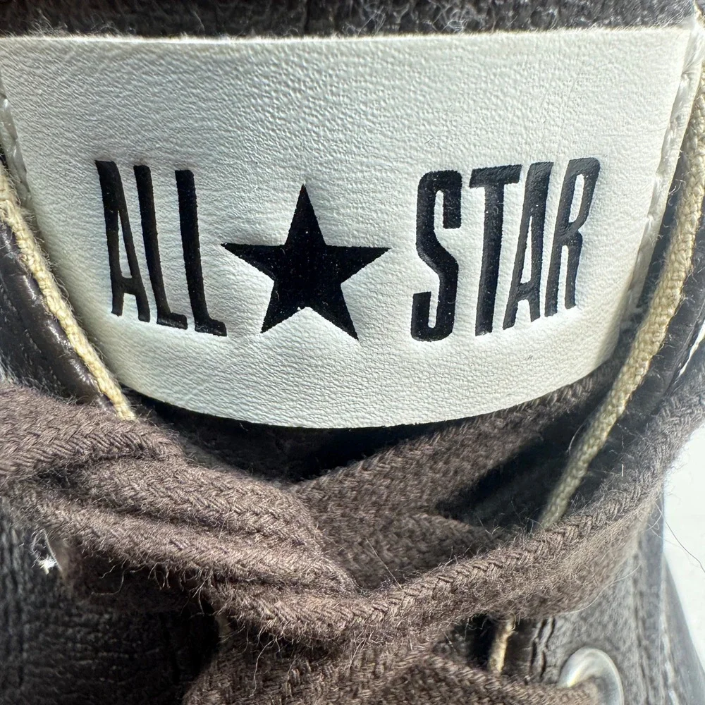 Converse All Star Mens Dark Brown Leather Moc Toe Low Top Sneakers Shoes 12‎ - Picture 10 of 15